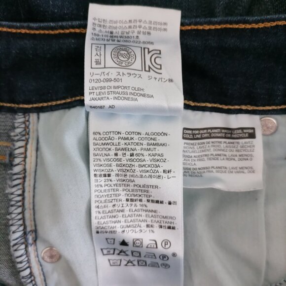 Levi's Womens Denim Blue Five Pocket Design Mid Rise Skinny Jeans Size 12 - Picture 7 of 10